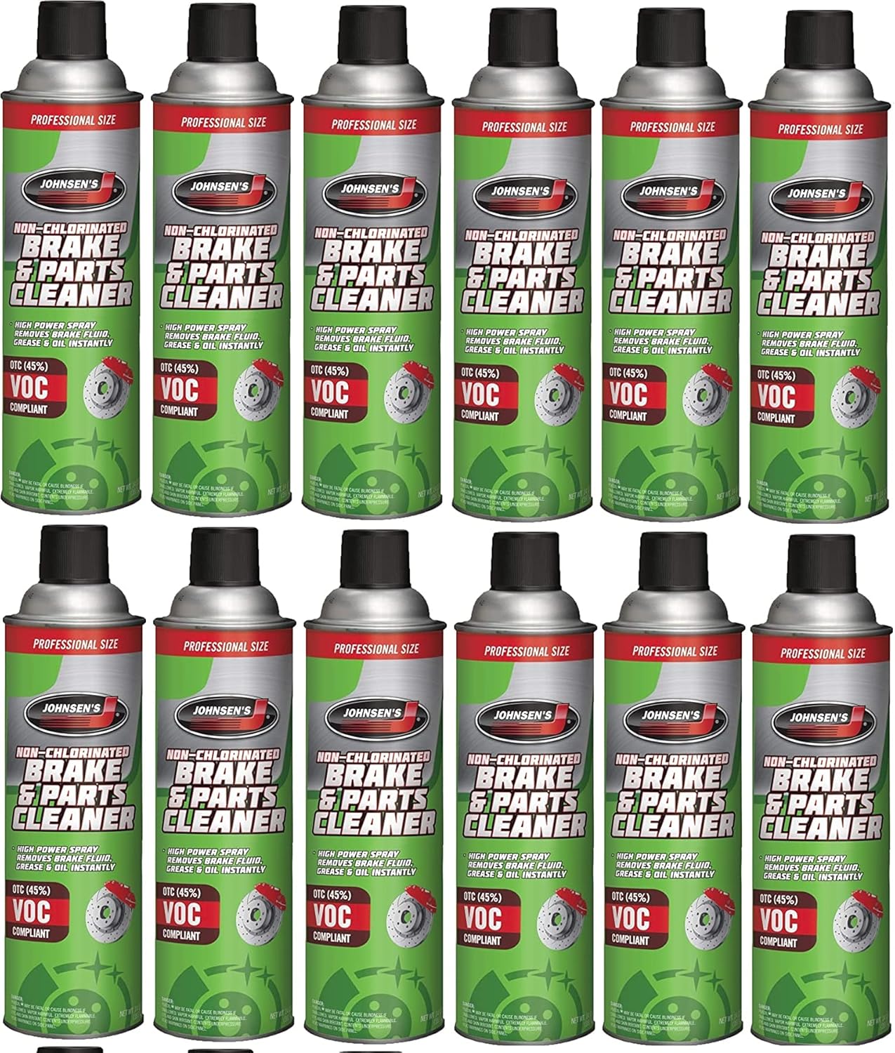DENCO DISTRIBUTING, INC. Johnsens 2417 Brake & Parts Cleaner - 14 OZ OTC Compliant (12)