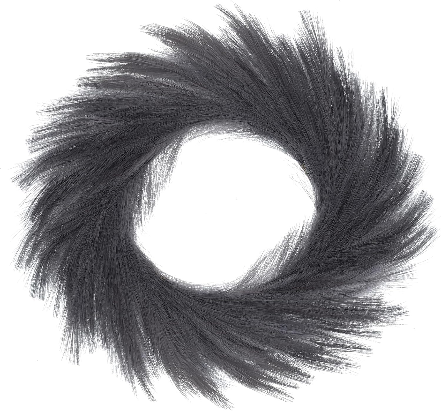 MECCANIXITY Pampas Grass Wreath Gray 22 Inch Faux Pampas Wreath for Front Door Artificial Pampas Wreath for Farmhouse Wall Decor
