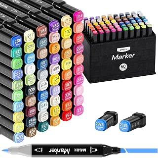 M&G 60 Colors Dual Tip Art Sketch Markers, Alcohol Markers, Drawing Markers for Adult Coloring Books, Drawing, Sketching, Doodling, Art Projects, School Supplies