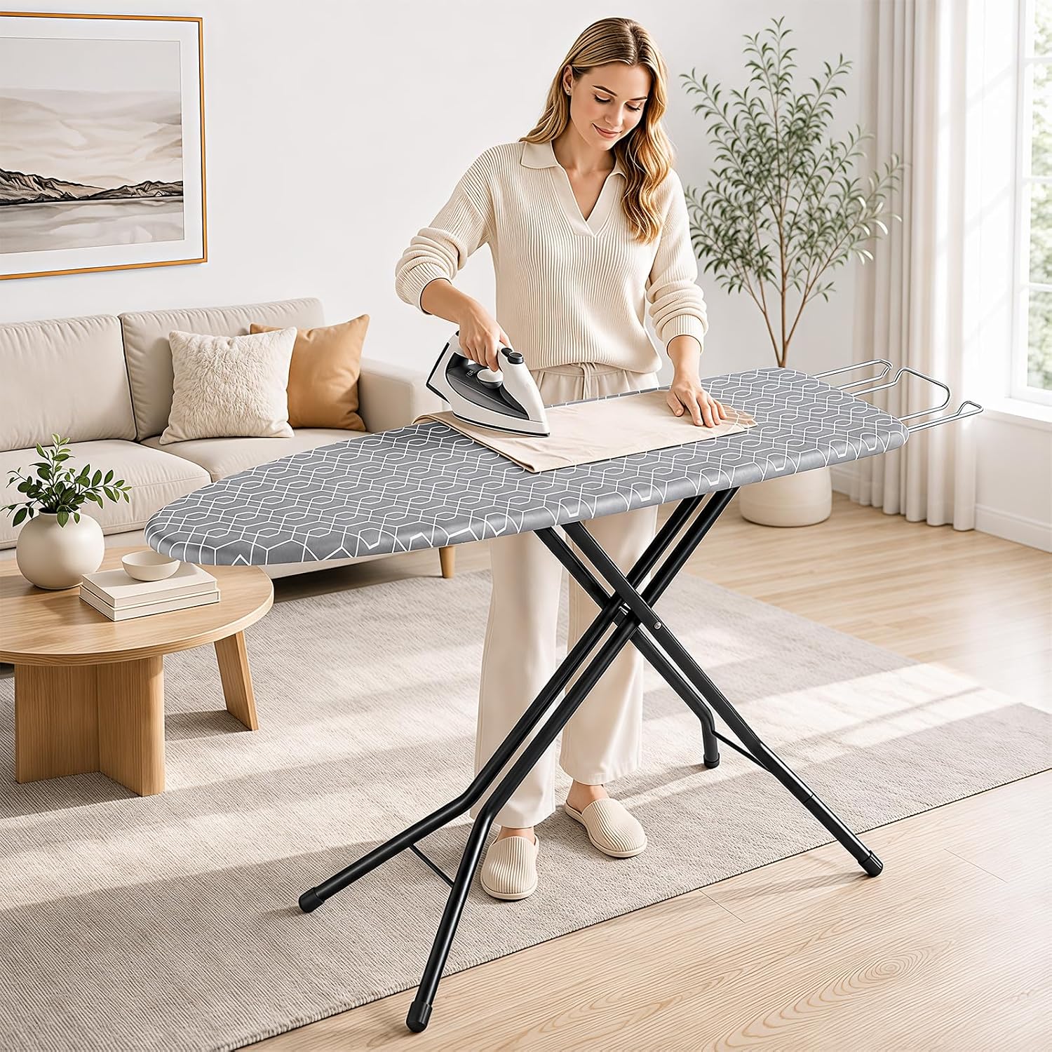 APEXCHASER Foldable Ironing Board Full Size 43x13, 7level Height Adjustable