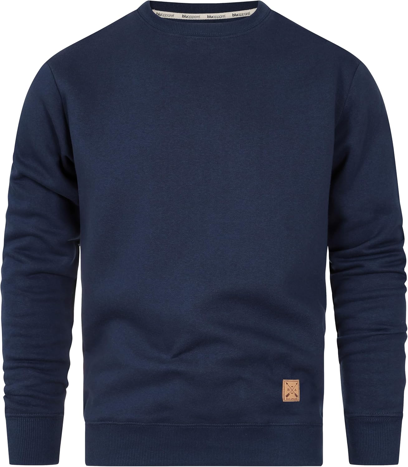 Blu Apparel Men's Crew Sweatshirt Jumpers for Men Casual Sweater Fleece Lined Warm Everyday Sweaters