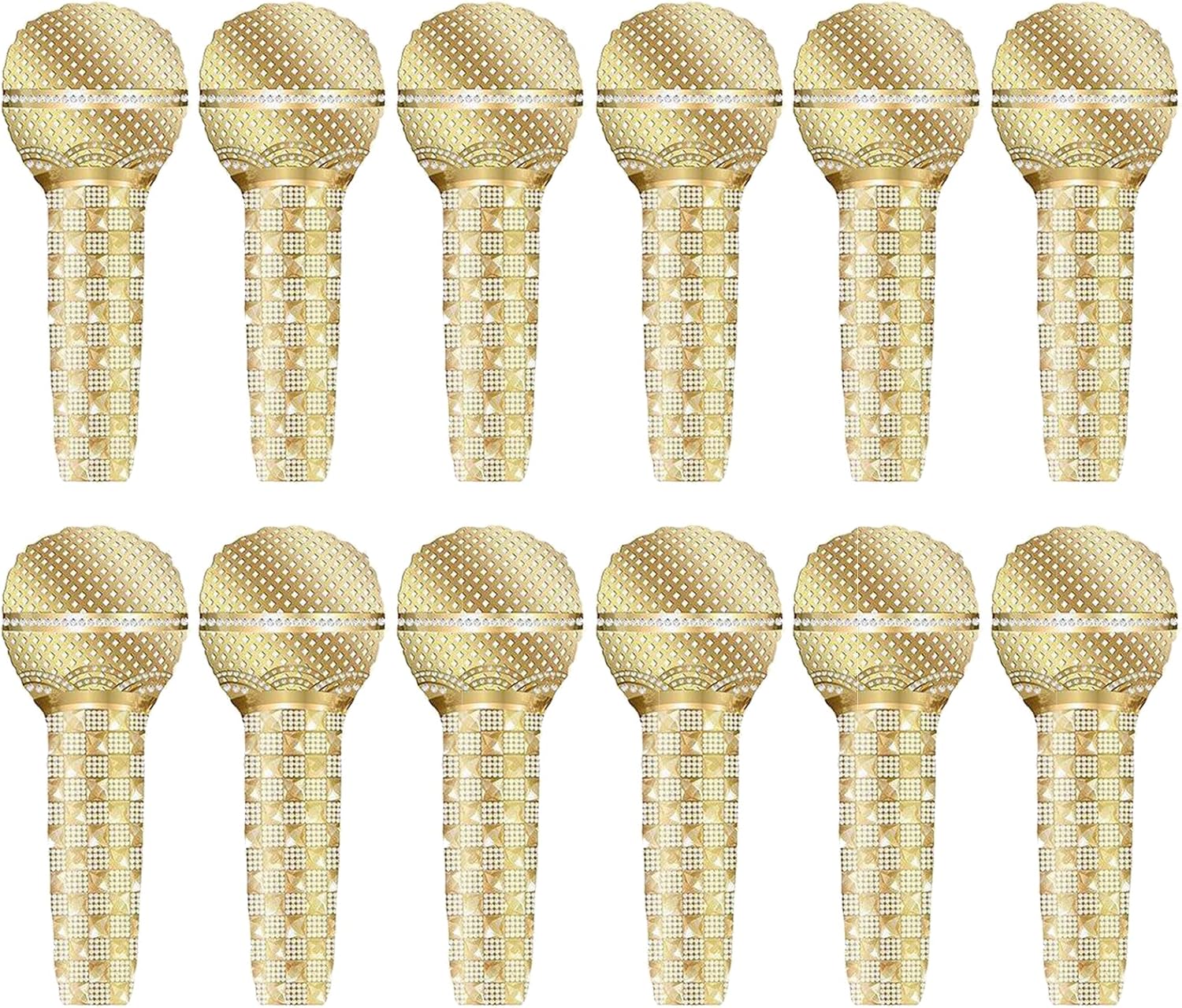 12 PCS Inflatable Microphone, 53 * 26cm Blow Up Microphone, Inflatable Party Props, Inflatable Microphone Party Accessories, Star Party Supplies Birthday Party Gifts Stage Performance