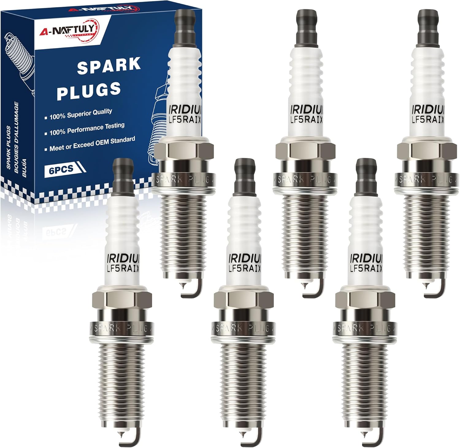 Iridium Spark Plugs 6 Pack 4469 LFR5AIX11 Fits for 2002 2003 2004 2005 2006 Nissan Altima 3.5 Maxima Murano Pathfinder Frontier Quest Xterra & Infiniti G35 FX35 M35 I35 V6 3.5L Spark Plug