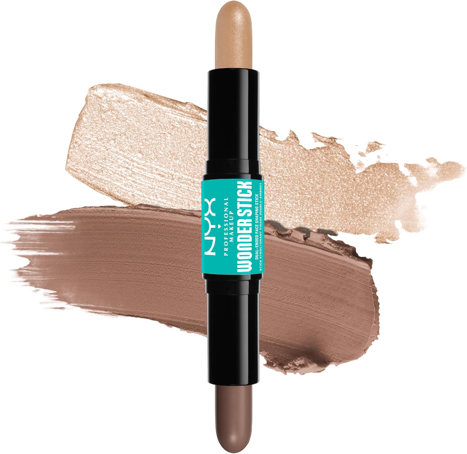 NYX Professional Makeup Highlight & Contour Stick, Dual-Ended Contour Stick, Shapes and Brightens, Blendable & Vegan, Wonder Stick, Fair