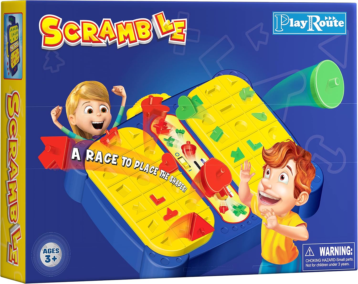 Shape Pop Up Board Game | 1 and 2 Player Game for Kids Ages 4-6-8+ | Educational Classic Board Game Shape Matching Puzzle Toys for Boys & Girls