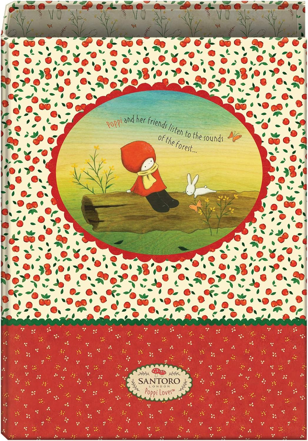 4 ring Ring Binder 40 mm - Santoro - Poppi Loves - Apple - FSC Mix AEN-COC-000243