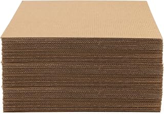 KEILEOHO 50 Packs 11 x 8.5 Inch Corrugated Cardboard Sheets, 1/8 Inch Thick High Strength Cardboard Packaging Sheets, Flat Cardboard Inserts Pads for Packing, Mailing, Shipping and Crafts