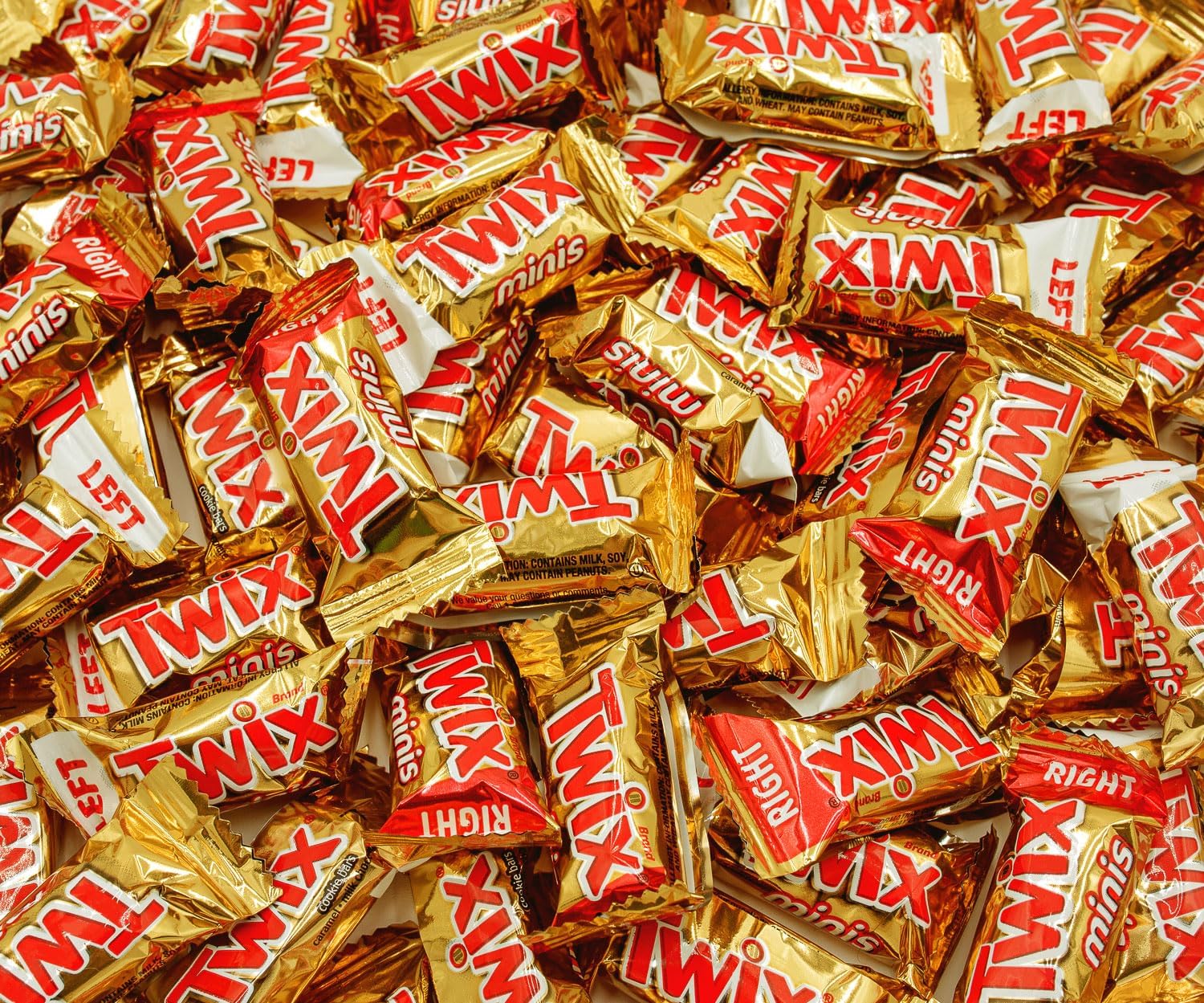 TWIX Caramel Minis Candy Bars 1 lb – Anti Melt Pack, Bulk Resealable Bag, Individually Wrapped (41 Pieces), Convenient Snack-Size Format