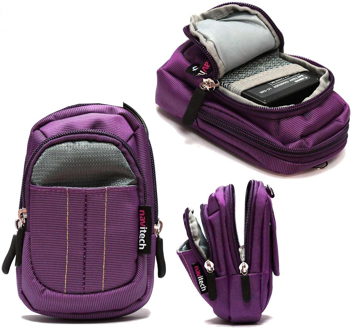Navitech Purple Compact Camera Case Compatible with Gavonde 64MP 4K Digital Camera