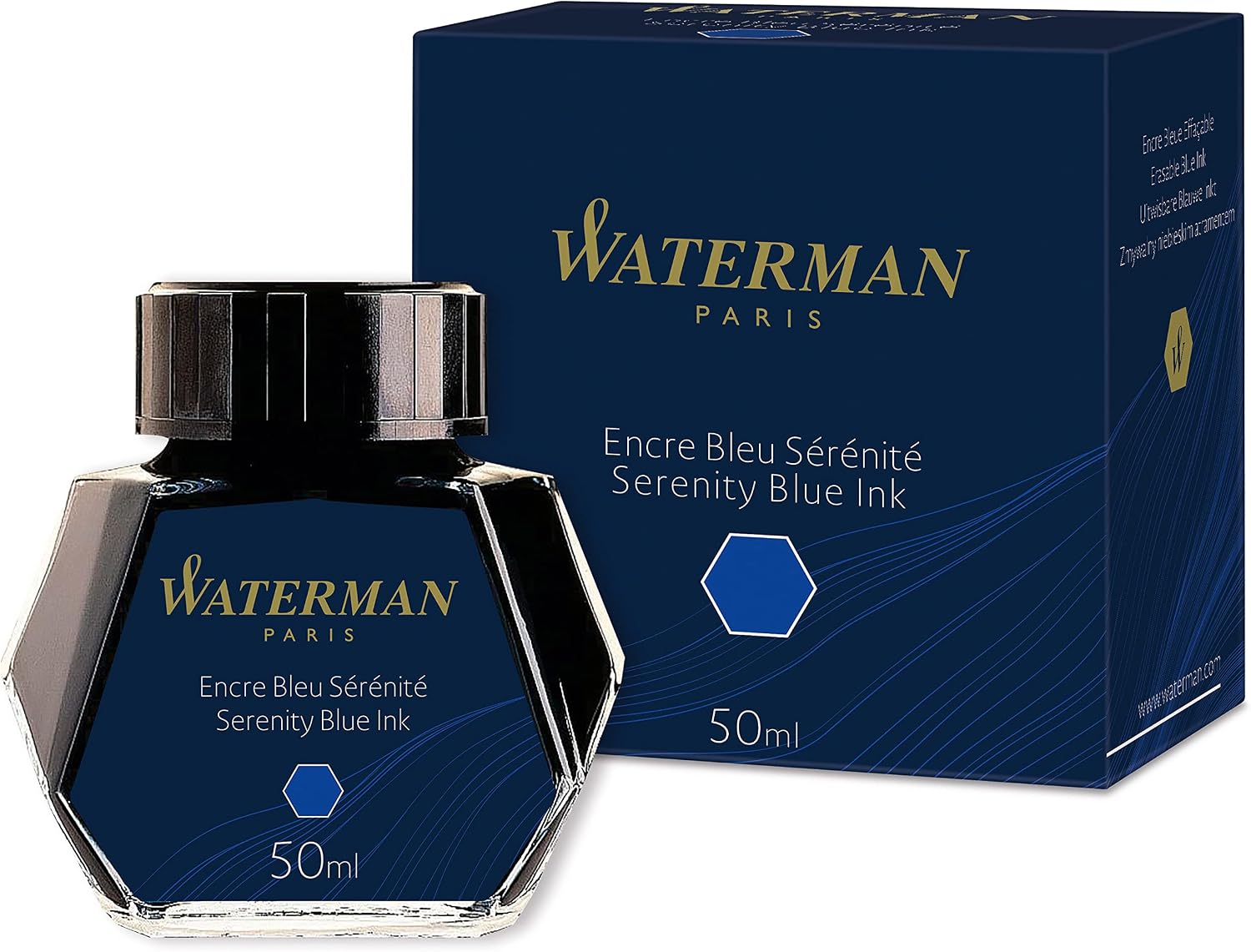 Waterman Fountain Pen Ink Serenity Blue 50ml Bottle