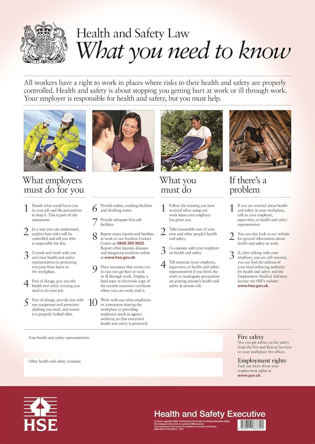 Seco A2 Health and Safety Poster (420mm x 594mm) - 0.5mm White PVC – FWC80