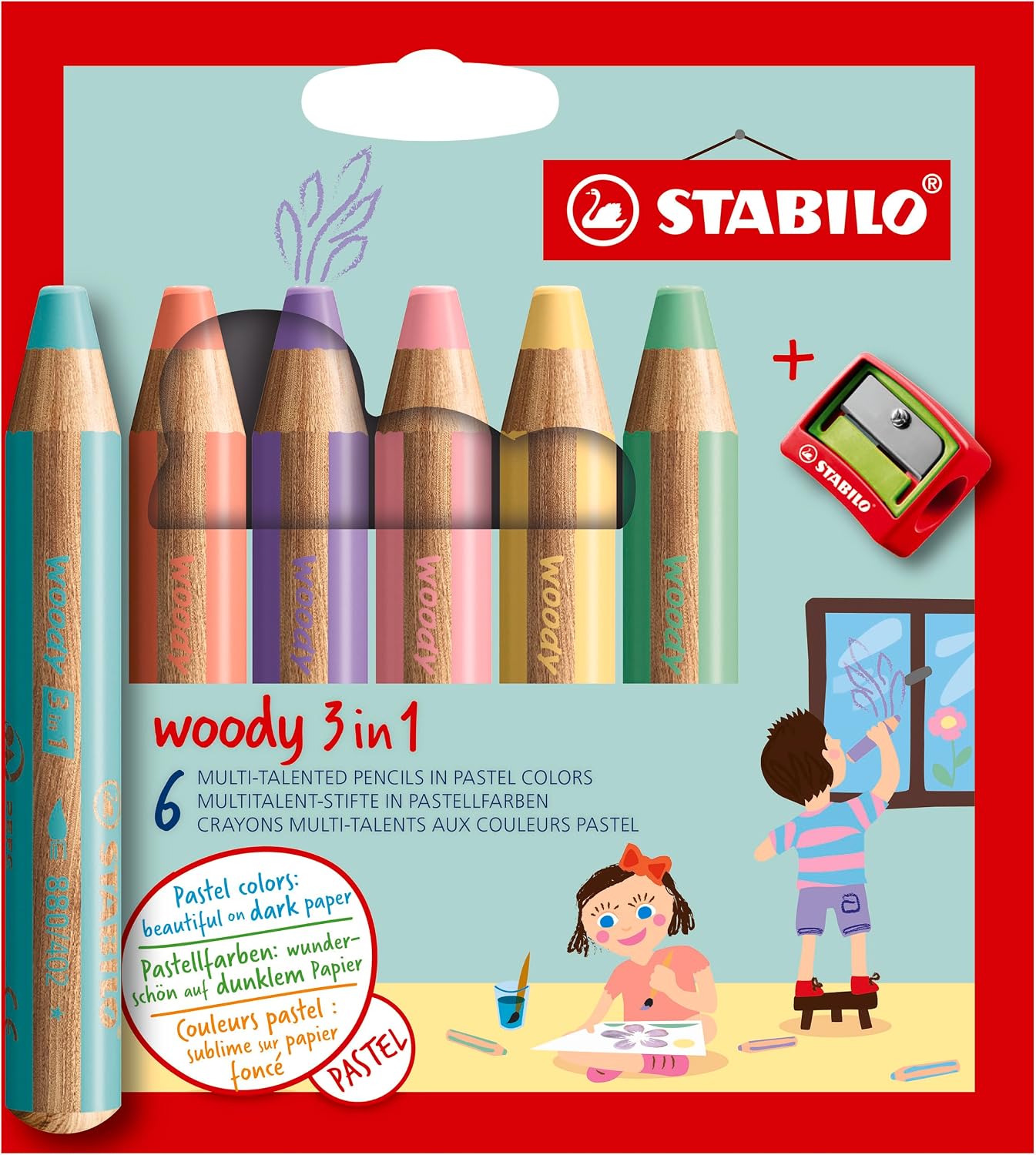STABILO coloured pencil, watercolour & wax crayon woody 3 in 1