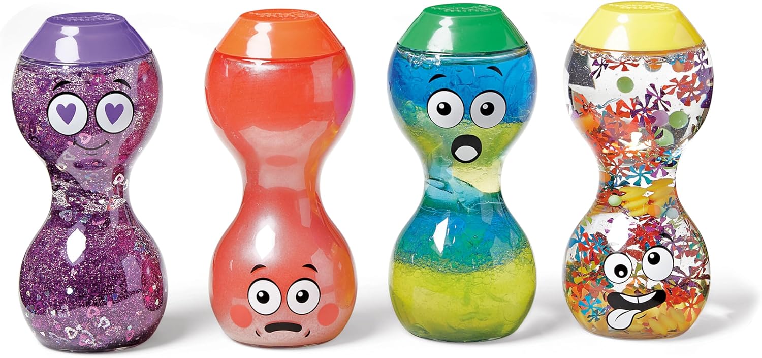 Learning Resources Express Your Feelings Sensory Bottles Embarrassed, Silly, Surprised, Loved, Toddler Sensory Toys, Play Therapy Toys, Calm Down Corner Resources, Ages 3 4 5 +