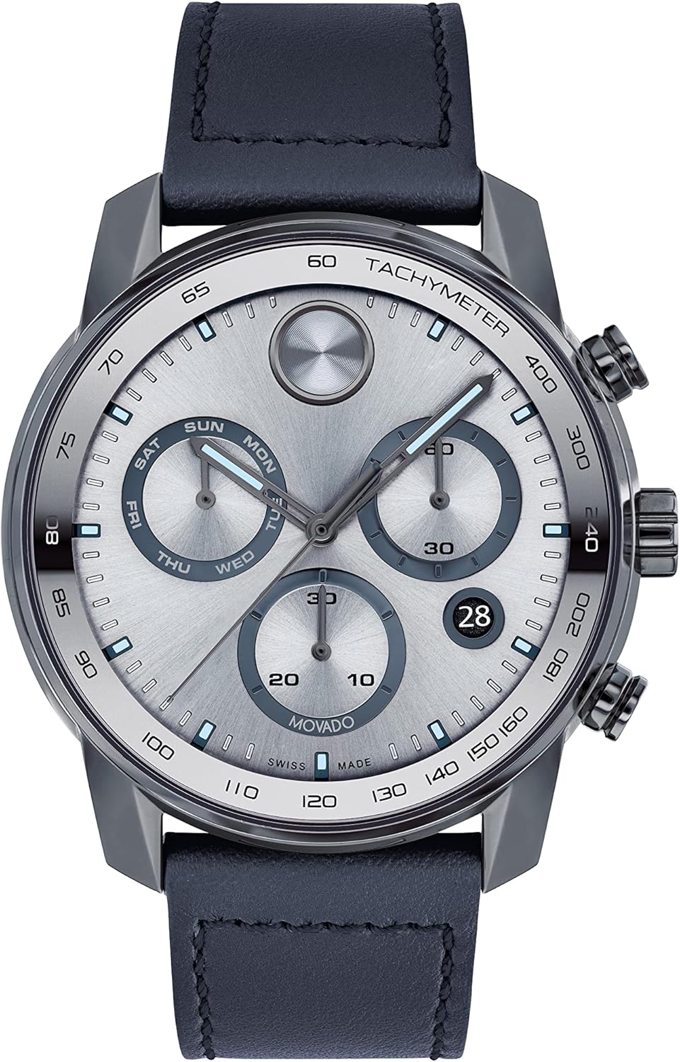Movado Bold Verso Men's Sport Watch - Swiss Quartz Chronograph Movement, 5 ATM Water Resistance, Luxury Fashion Timepiece for Him - 44mm