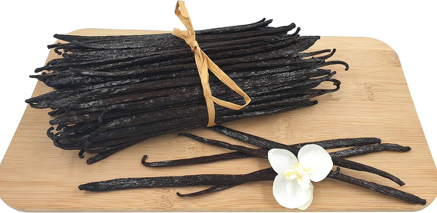 Vanilla beans Florika Vanille 3 pieces 18-23 cm gourmet quality 100% natural grade A, from Mexico, the home of vanilla