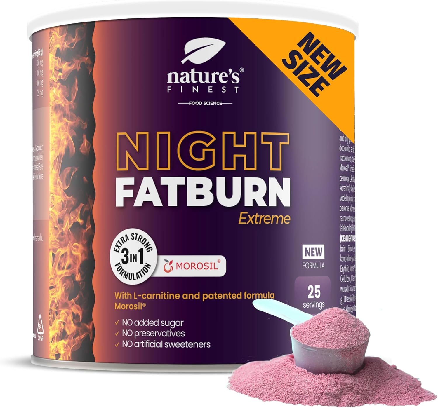 Nature's Finest by Nutrisslim Night Burn Extreme - Night Formula with Morosil (400 mg), L-Carnitine - Natural Valerian Sleep Aids for Adults - Vegan, Gluten Free
