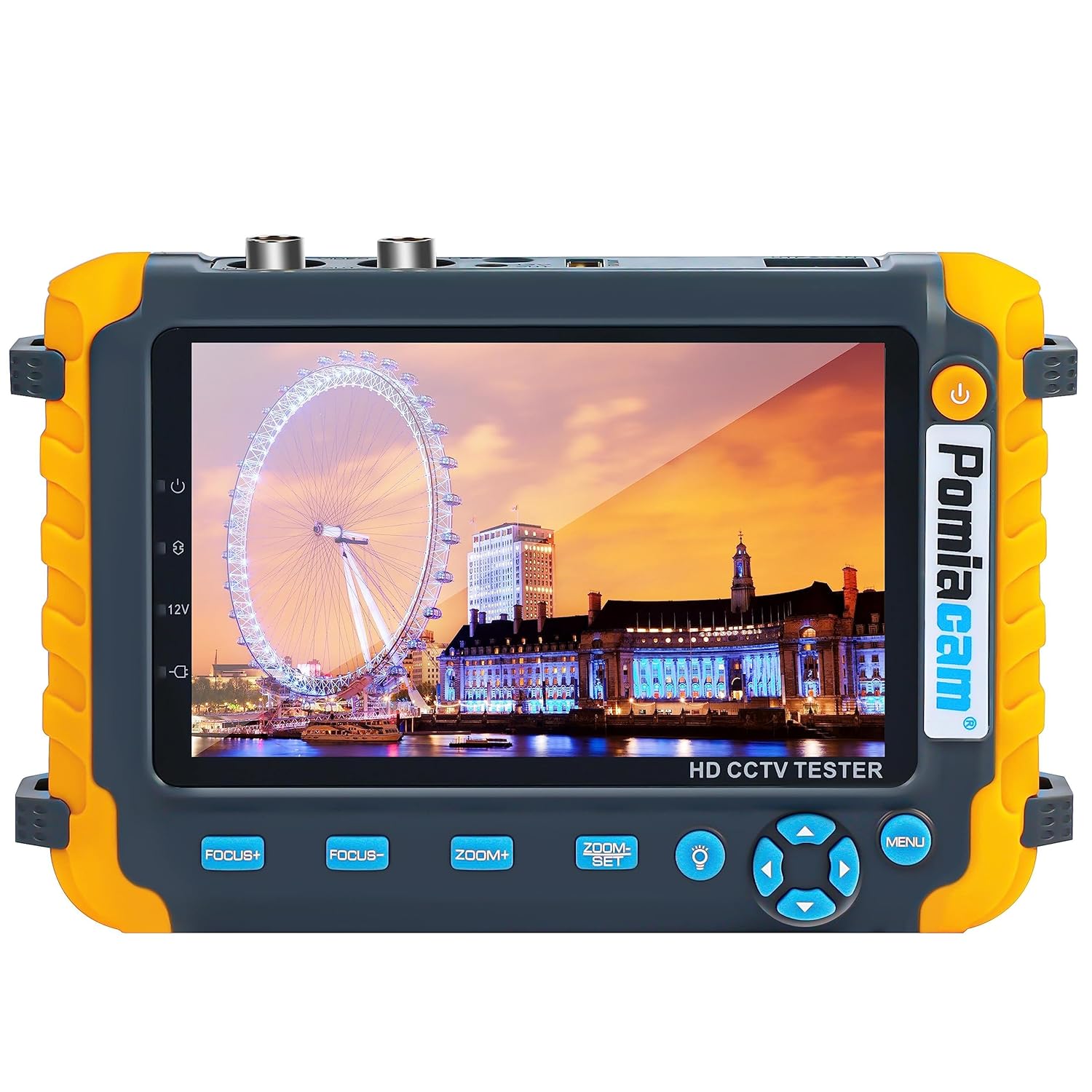 AHD CCTV Monitor Camera Tester IV8W 5 Inch 4-in-1 8MP AHD TVI 8MP CVI CVBS 1080P Coaxial HD Video Testerr Support RS485 PTZ Controller/UTP Cable Test/VGA HDMI Input/DC12V Output