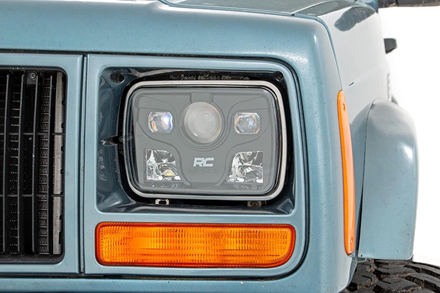 Rough Country 5"x7" LED Headlights for Jeep Cherokee XJ (1984-2001) - DOT Approved, 160W, 12,800 Lumen, Hi/Low Beam