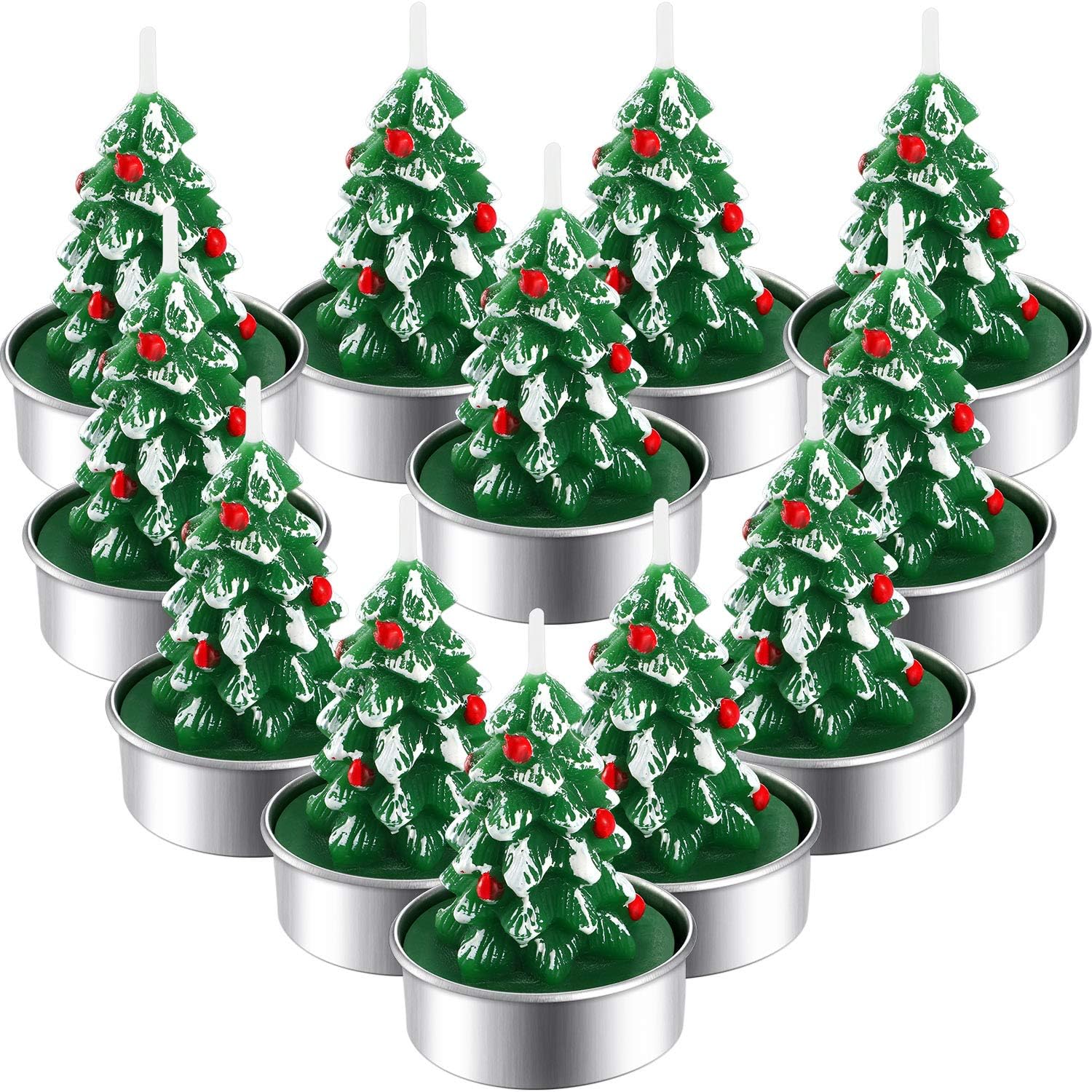 TecUnite 12 Pcs Cactus Candles Hand Warmer Succulent Cactus Candles for Party Wedding Spa Home Decoration Gifts (Style I)