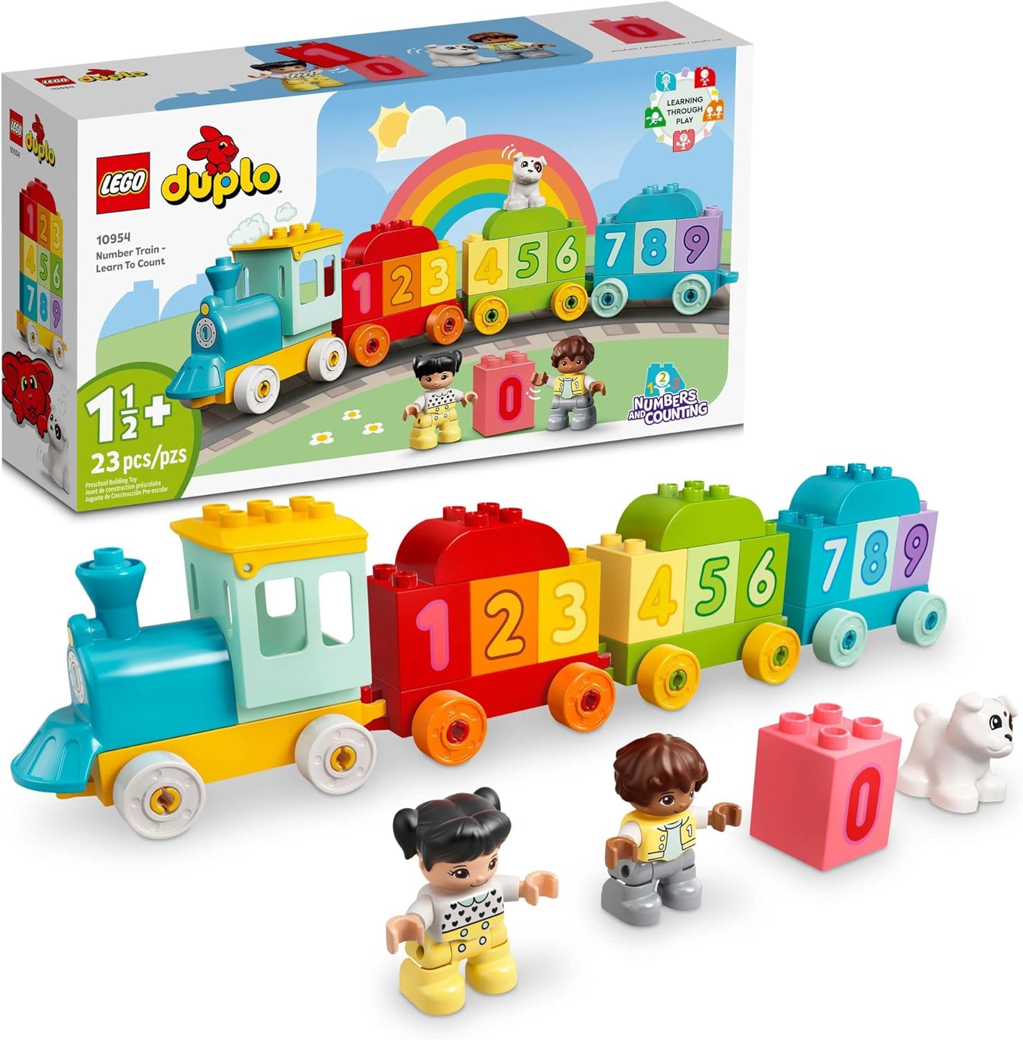 LEGO DUPLO Number Train Toy - Learn to Count - Building Blocks for Toddlers, Girls & Boys, Ages 1.5+ - Sensory Toys for Early Development & Cognitive Skills - Gift for Birthdays - 10954