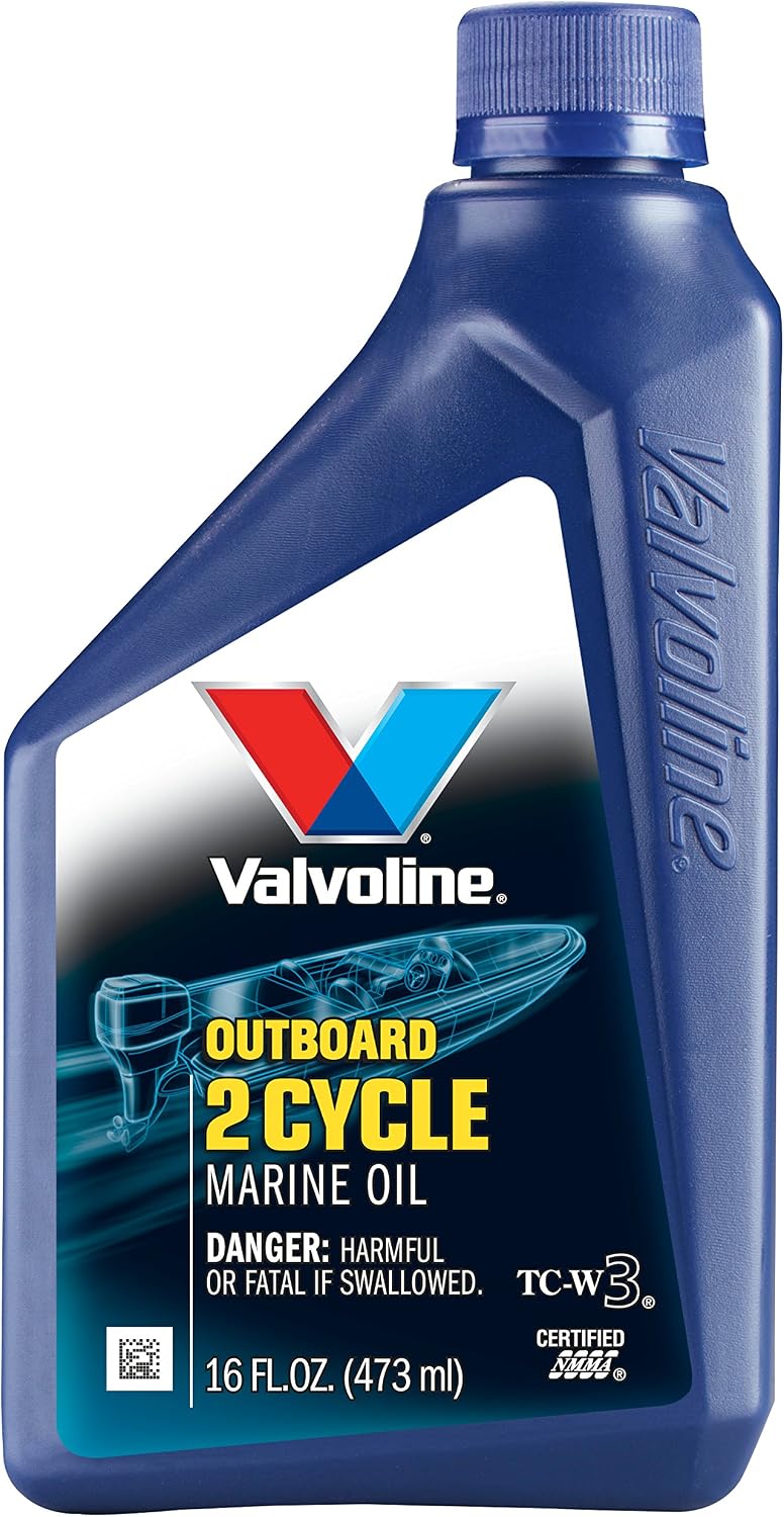 VALVOLINE 2-Stroke Outboard Marine Oil - 16 oz, Case of 12