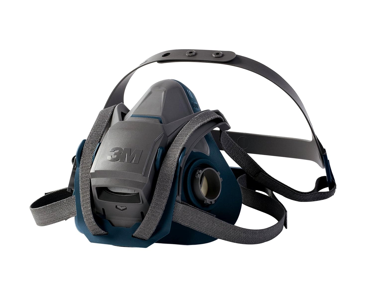 3M Reusable Half Face Mask 6502QL Reliable Protection In Harsh Working Environments - 1x Respirator Mask, Black, Medium