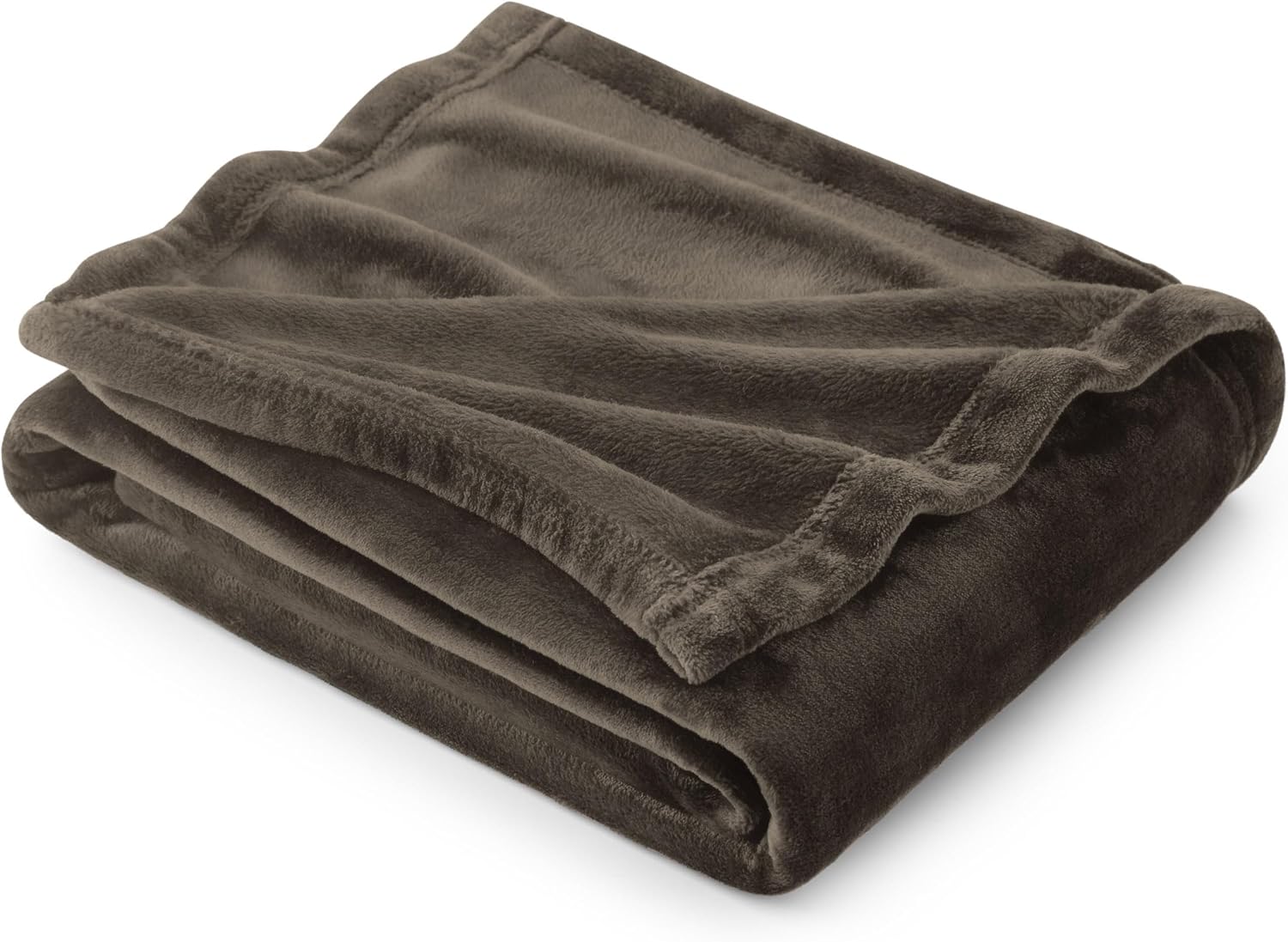 Bedsure Fleece Blanket Sofa Throw - Versatile Blanket Fluffy Soft Throw for Bed and Couch Throw/Single, Brown, 130x150cm