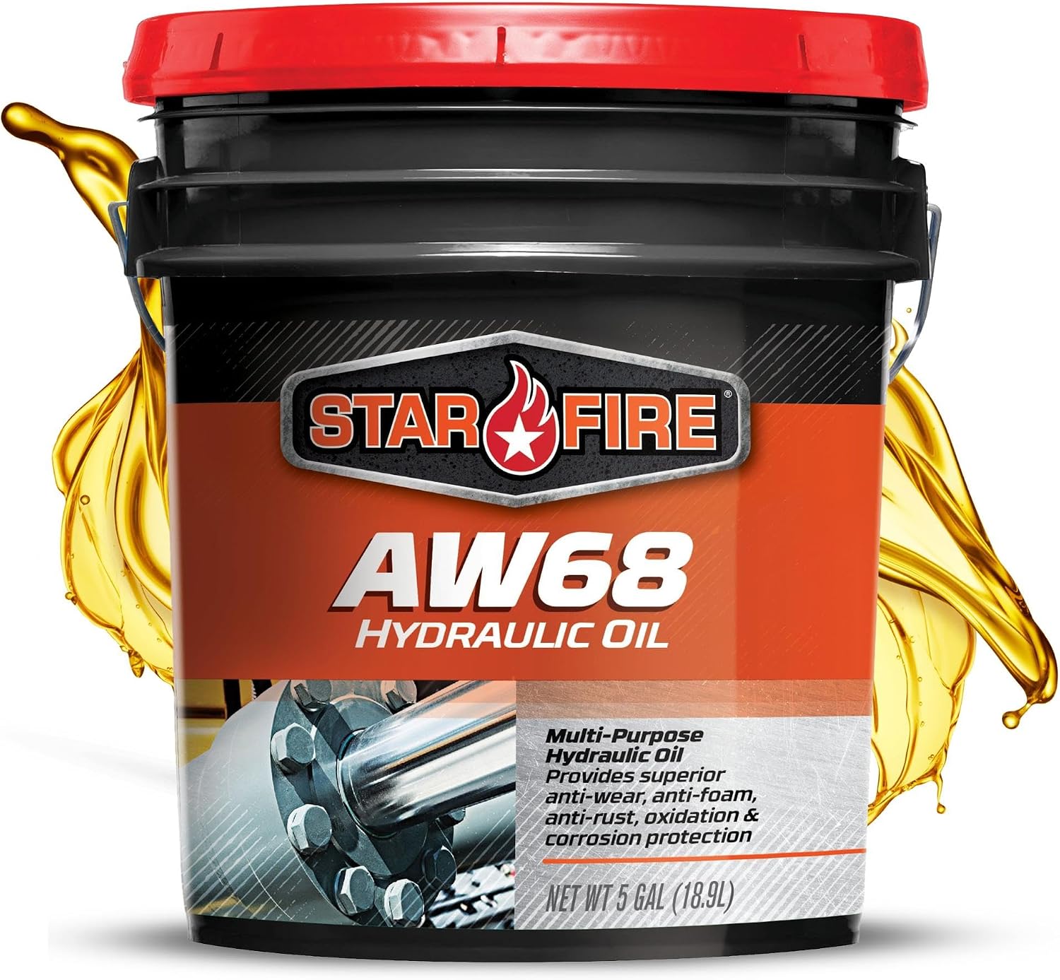 STARFIRE AW68 Anti-Wear Hydraulic Oil for Industrial/Mobile Equipment 5-Gal