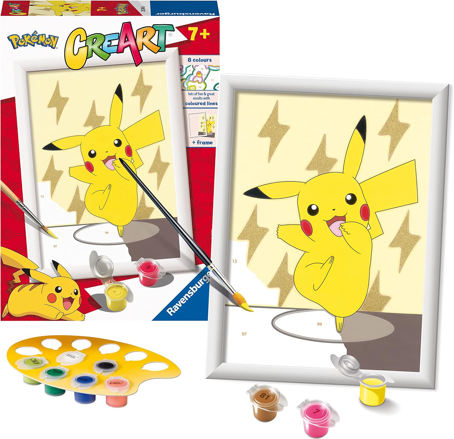 Ravensburger CreArt Pokemon Paint by Numbers Kits for Children & Adults Ages 7 Years Up - Kids Craft Set