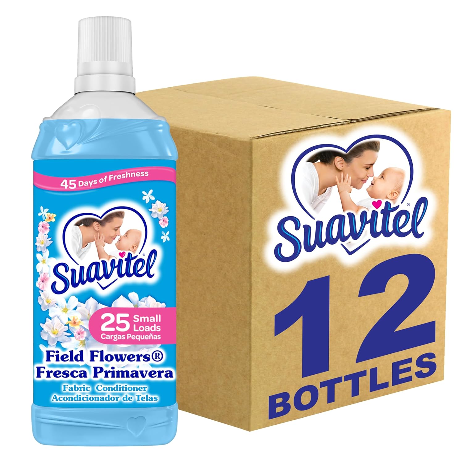 Suavitel Fabric Softener, Field Flowers, 25 oz (Pack of 12)