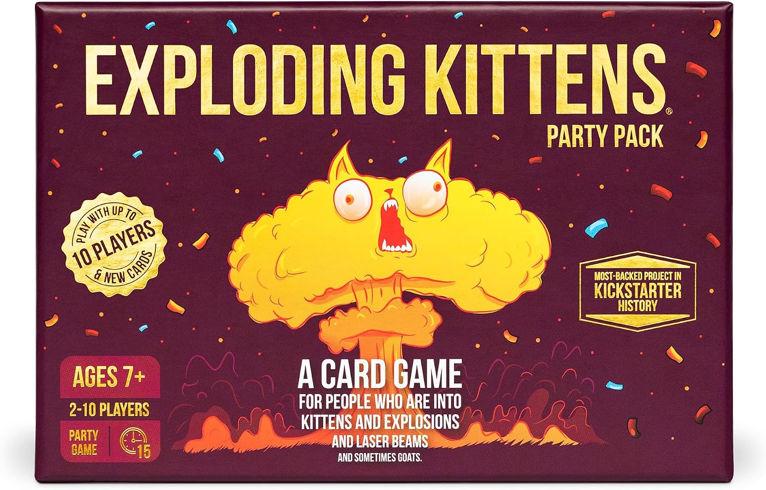 Exploding Kittens Party Pack, 2-10 Players, Ages 7+ Card Game