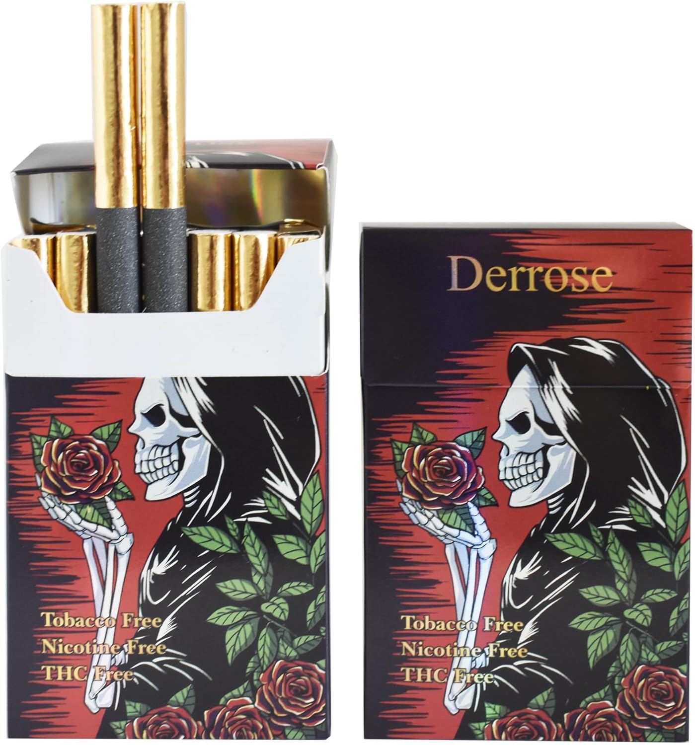 Derrose Herbal Sticks,Herbal Cigarettes,Nicotine Free and Tobacco Free,Help Stop Smoking,Better Effect When Used with Nicotine Patches,Smoking Cessation Products,2packs-40 Sticks