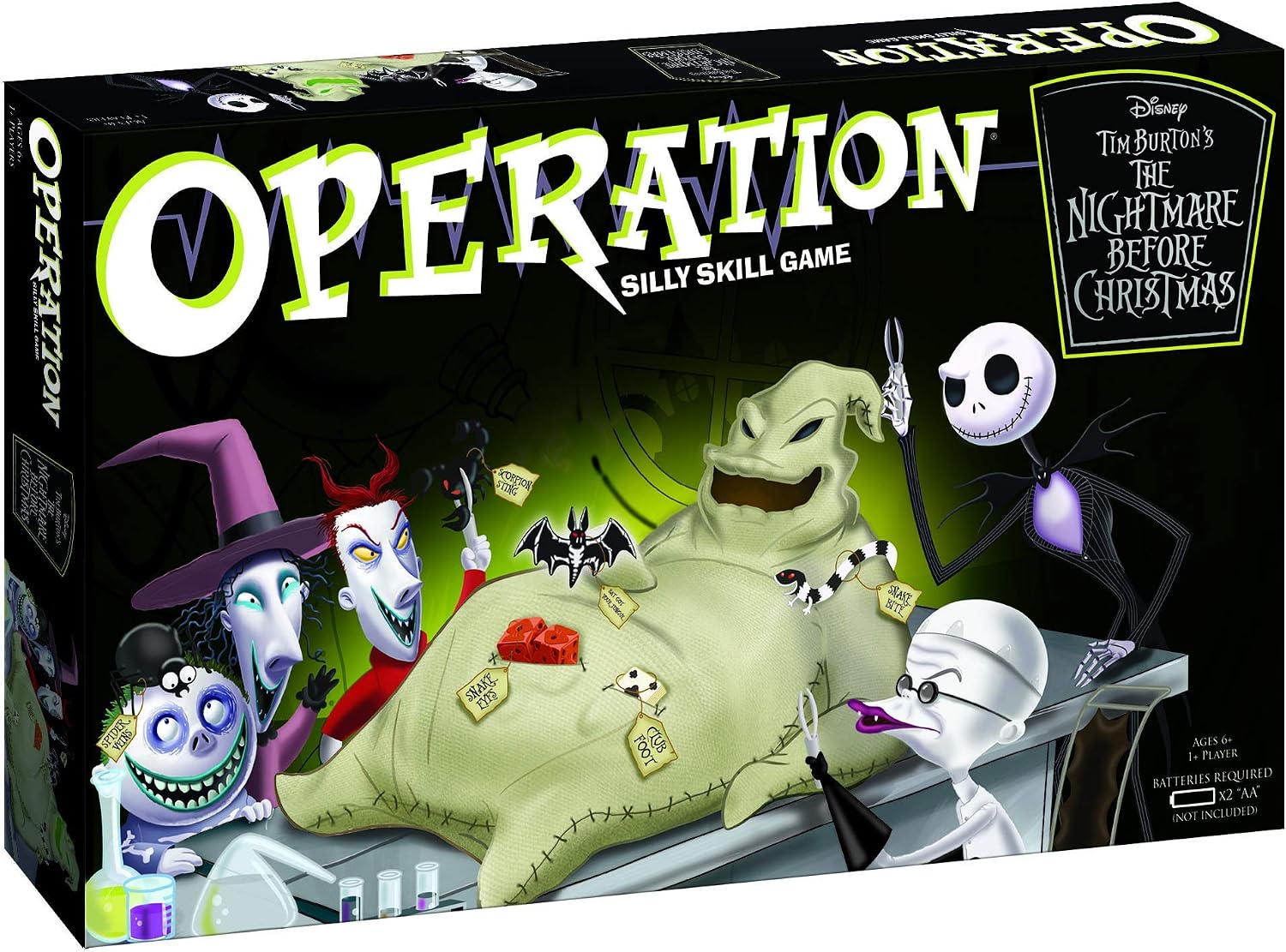Operation: Disney The Nightmare Before Christmas Board Game | Collectible Operation Game | Featuring Oogie Boogie & Nightmare Before Christmas Artwork, 1+ Players