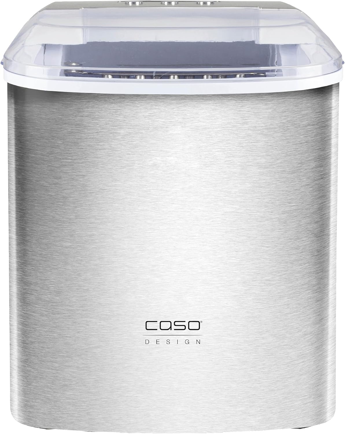 CASO Design IceChef Pro Ice Maker, Ice Cube Maker for Quick Ice Cube Preparation in 6-13 Mins, 2 Cube Sizes, Produces approx. 500 g Ice Cubes/Hour, Ice Machine with Large 2.2 L Tank, Stainless Steel