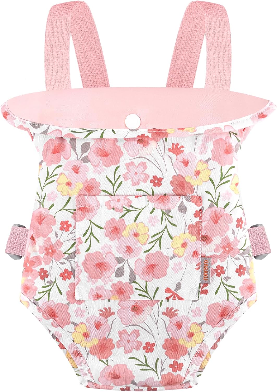 GAGAKU Baby Doll Carrier for Toddlers, Toy Baby Dolls Carrier, Reborn Baby Doll Accessories - Pink Rose of Sharon