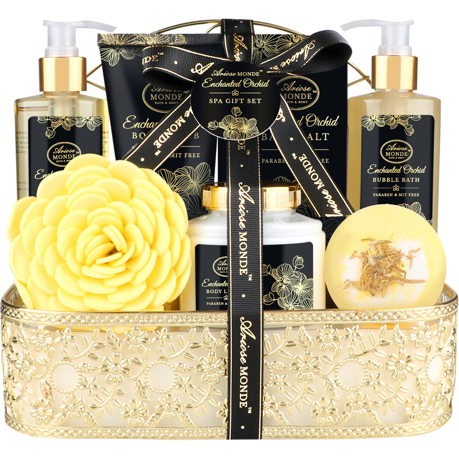 Spa Gift Baskets for Women, Bath Sets for Women Gift Enchanted Orchid