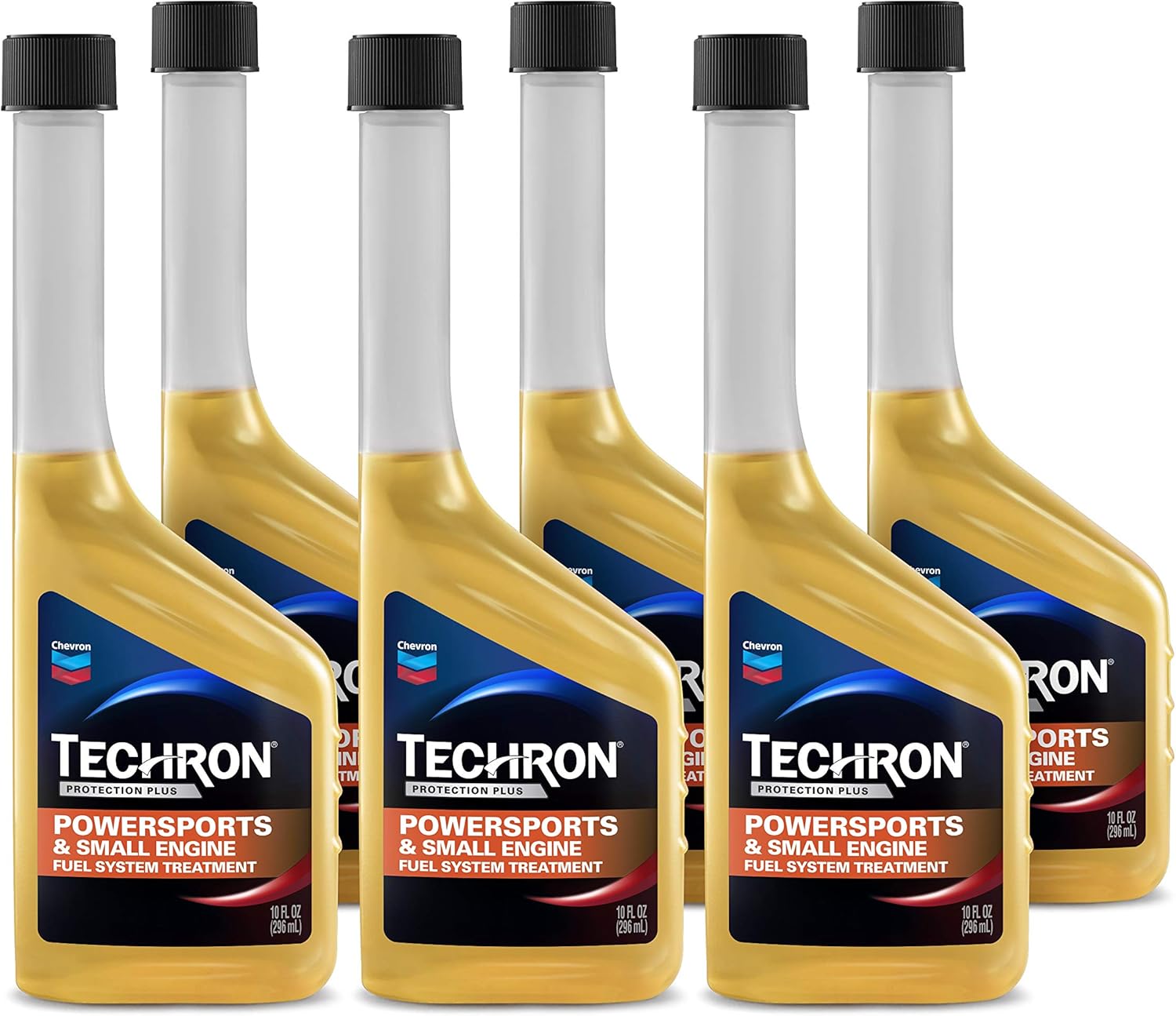 Chevron Techron Protection Plus Powersports and Small Engine Fuel System Treatment, 10 oz, Pack of 6