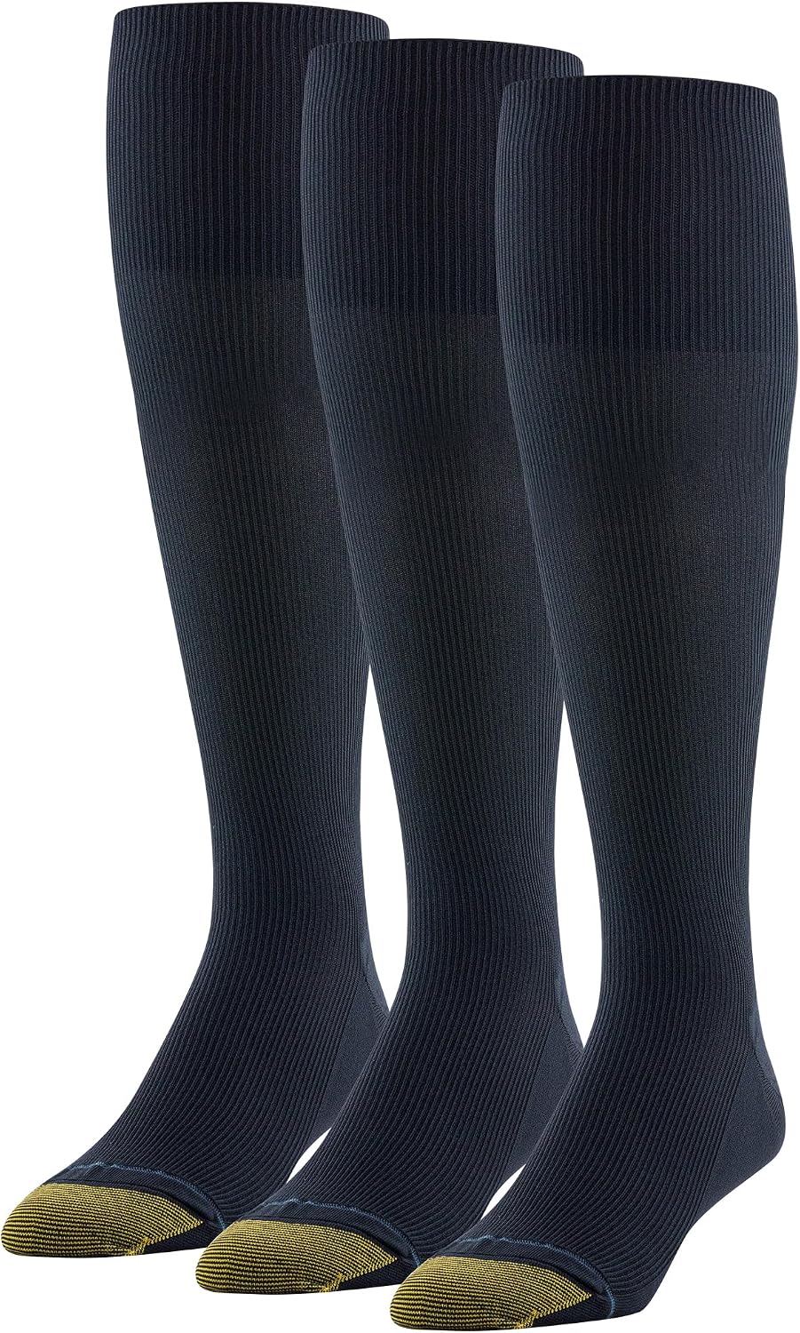 GOLDTOE Men's Metropolitan Over-The-Calf Dress Socks, 3-Pairs