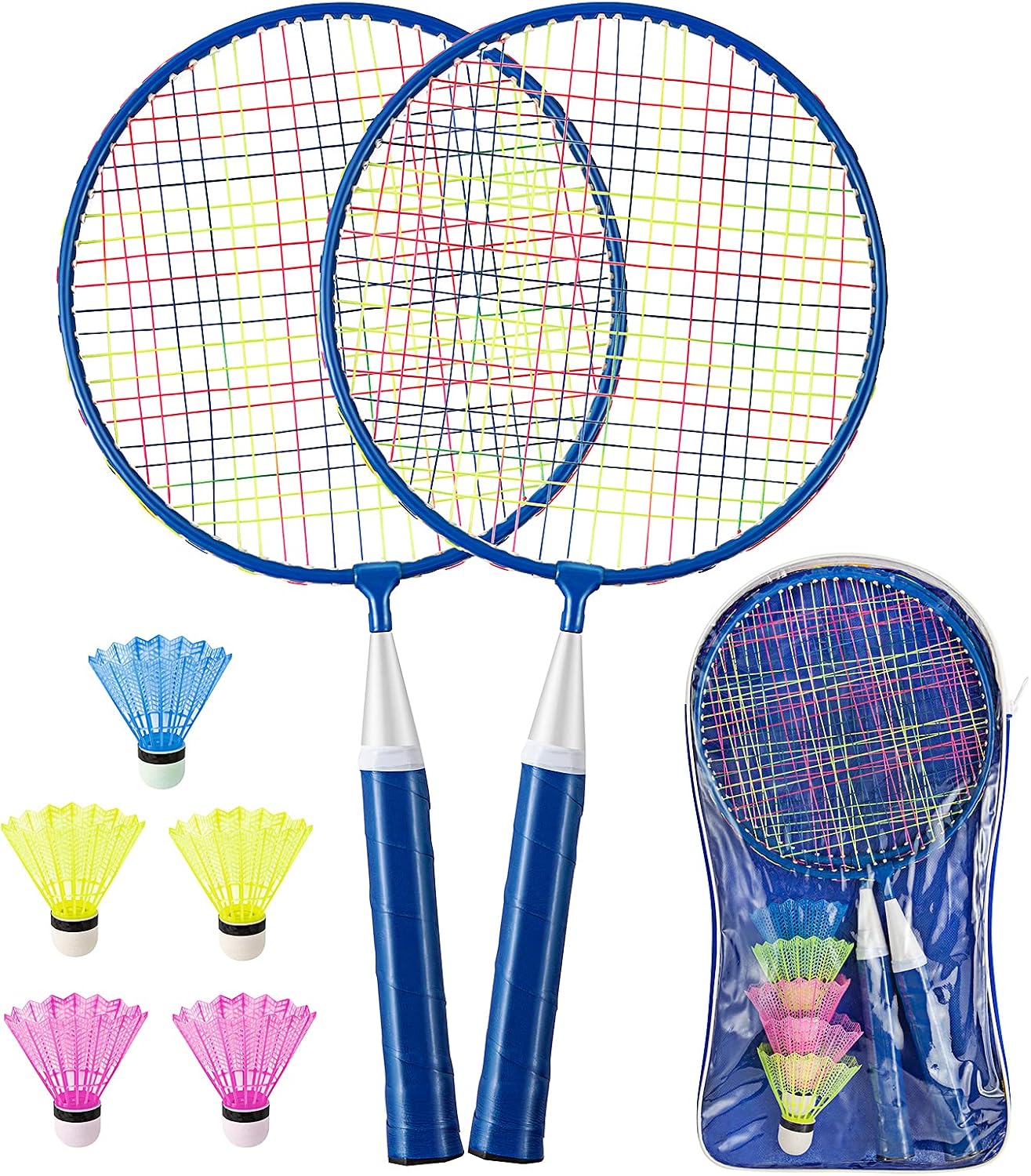 TONITTO 1 Pairs Badminton Racket for Children Badminton Set for kids Nylon Alloy Lightweight Racket for Child, Beginner Players, Indoor & Outdoor Sport