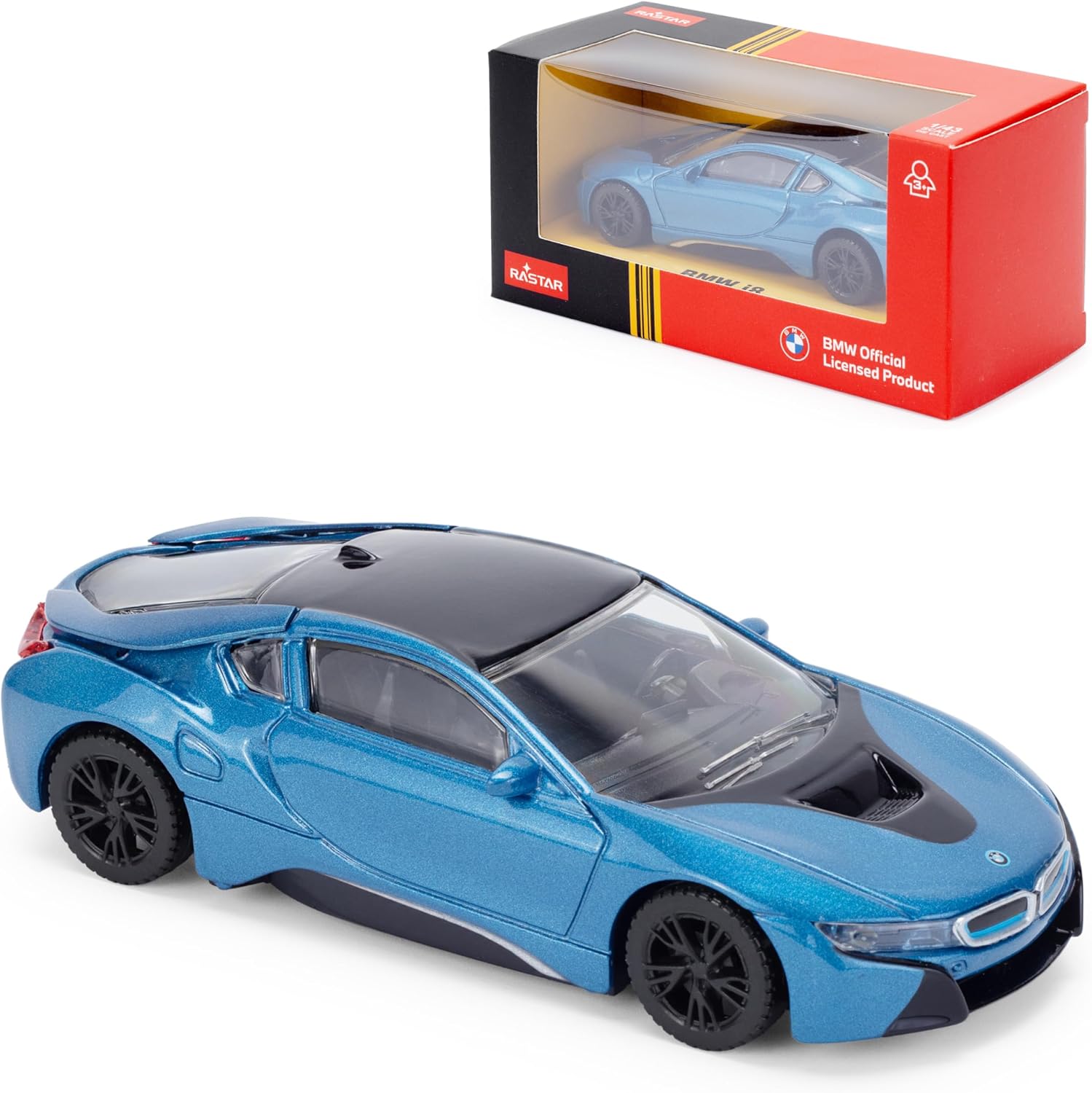 BMW i8 1:43 Scale Die-Cast Model Car - Blue | Detailed Collectors Edition Diecast | Official Licensed Product