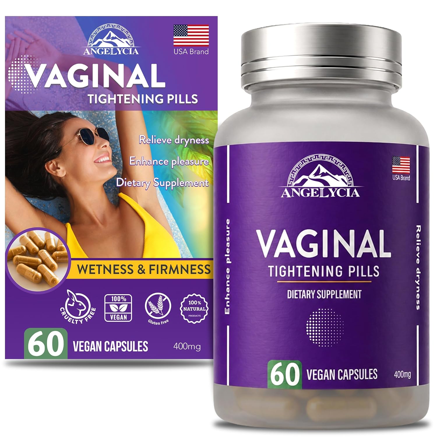 Vaginal Tightening Pill - Tighten, Rejuvenate & Lubricate - Vaginal Moisturizer Pill for Dryness and Vaginal Tightening - Vaginal Health Solution - Vagina Health with Moisturizing Benefits