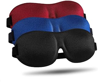 LKY DIGITAL Sleep Mask for Side Sleeper 3 Pack, Blackout 3D Eye Mask for Sleeping, Night Blindfold for Men Women