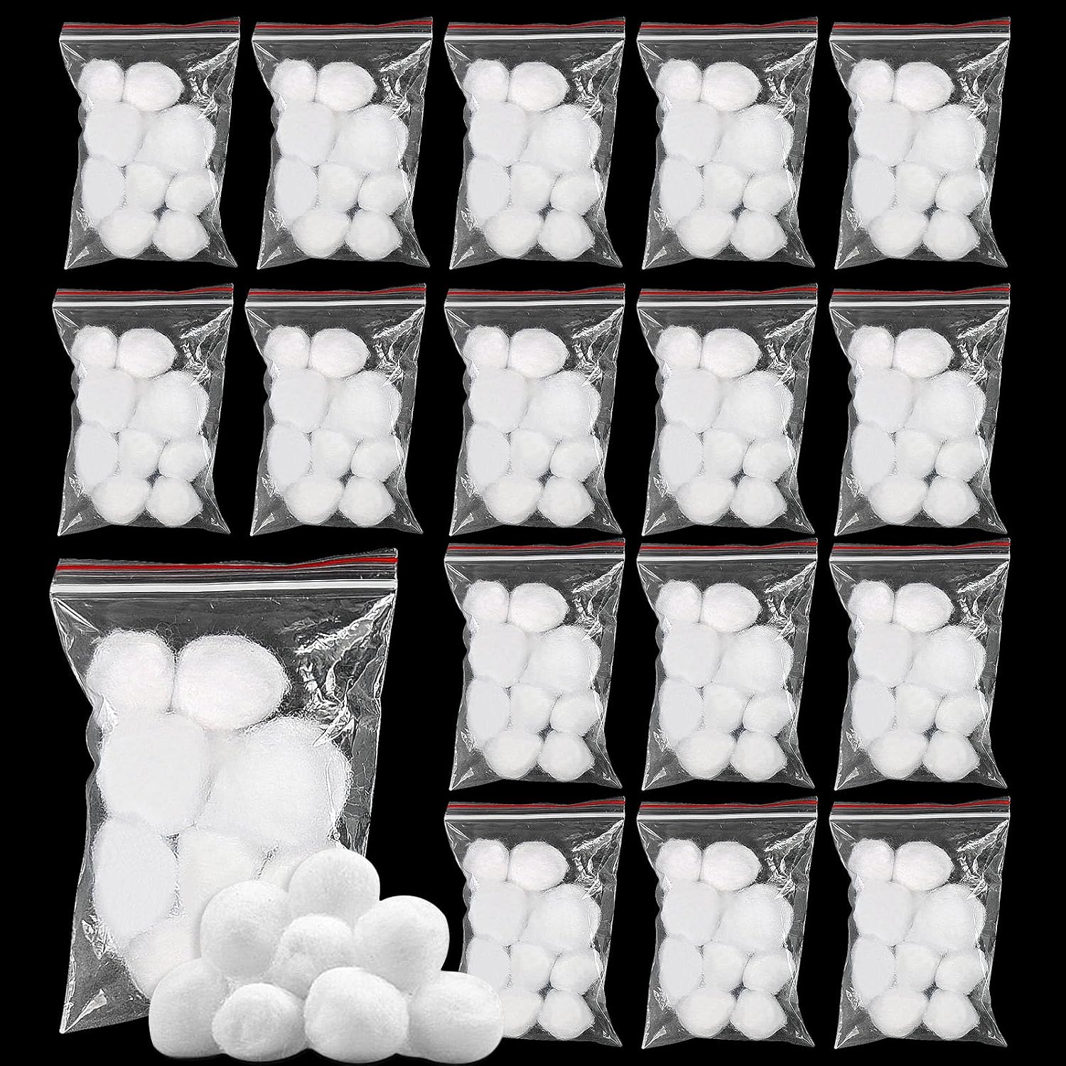 Cotton Balls for Face,10 Pcs a Bag Individual Packing Small Cotton Balls for Beauty, Personal Care,Medical Uses,DIY Crafts-Absorbent 200 Pcs