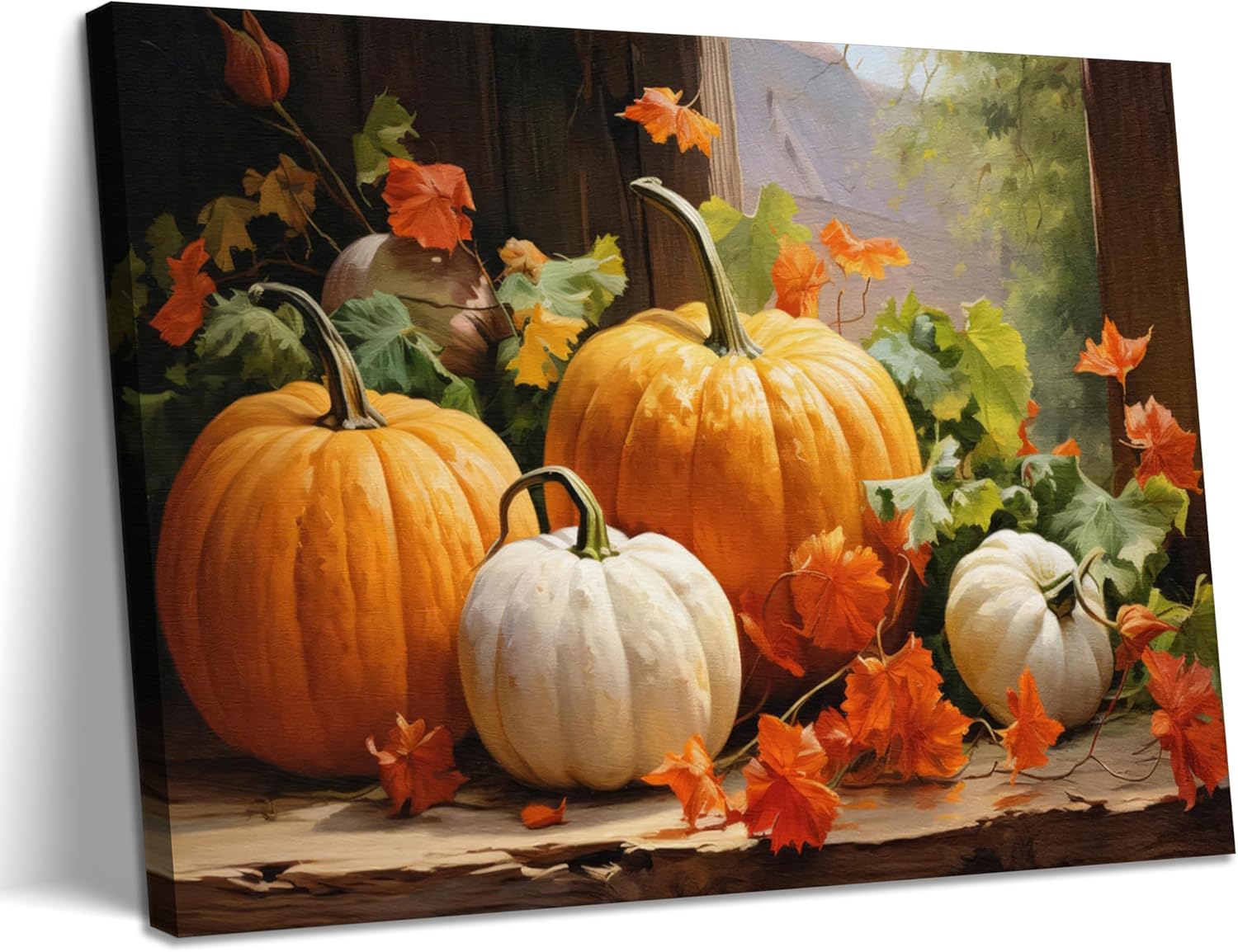 nangua Canvas wrap (Orange A, 16L" x 12W", Wrapped Canvas)