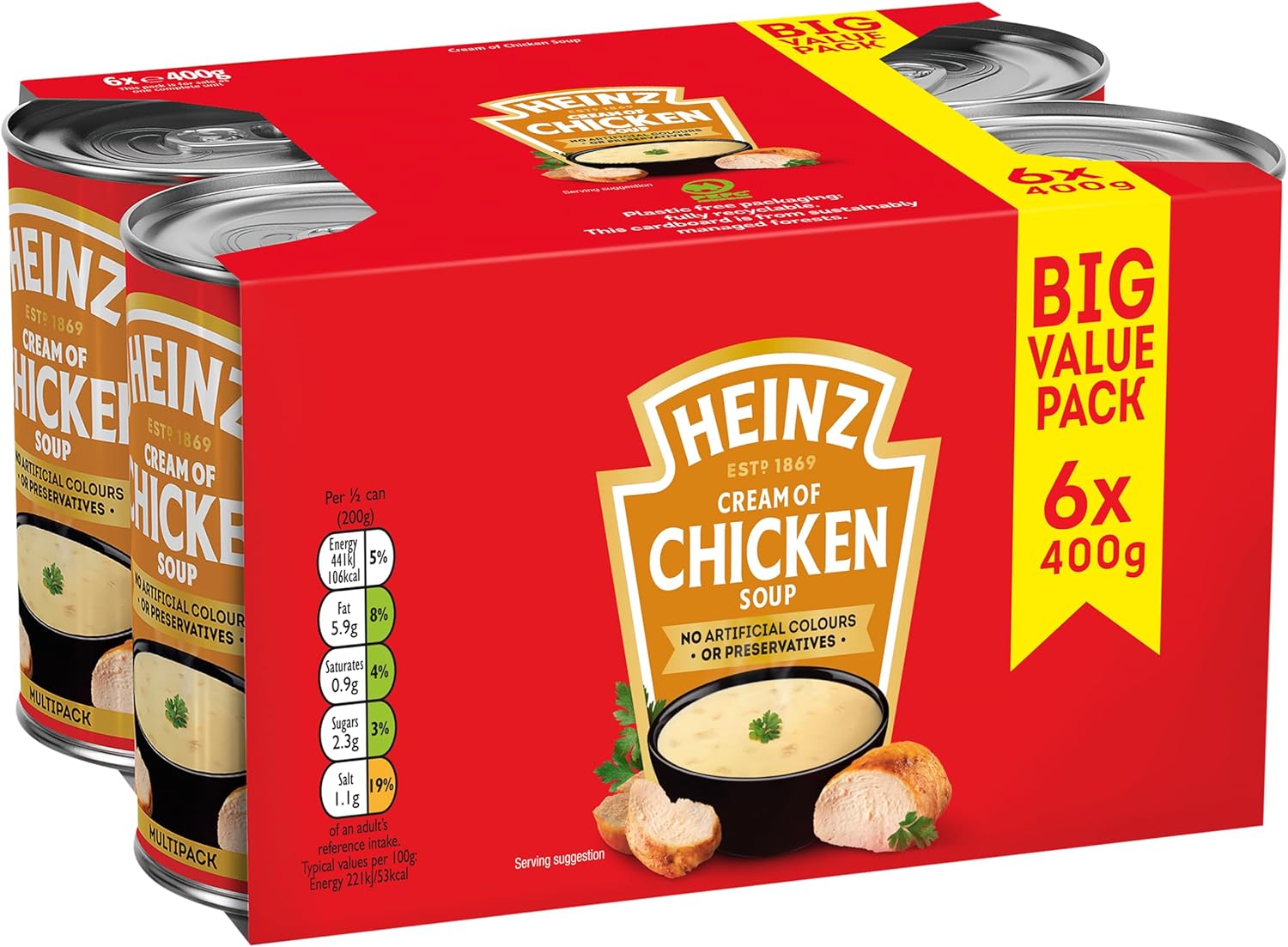 Heinz Cream of Chicken Soup 6 x 400g