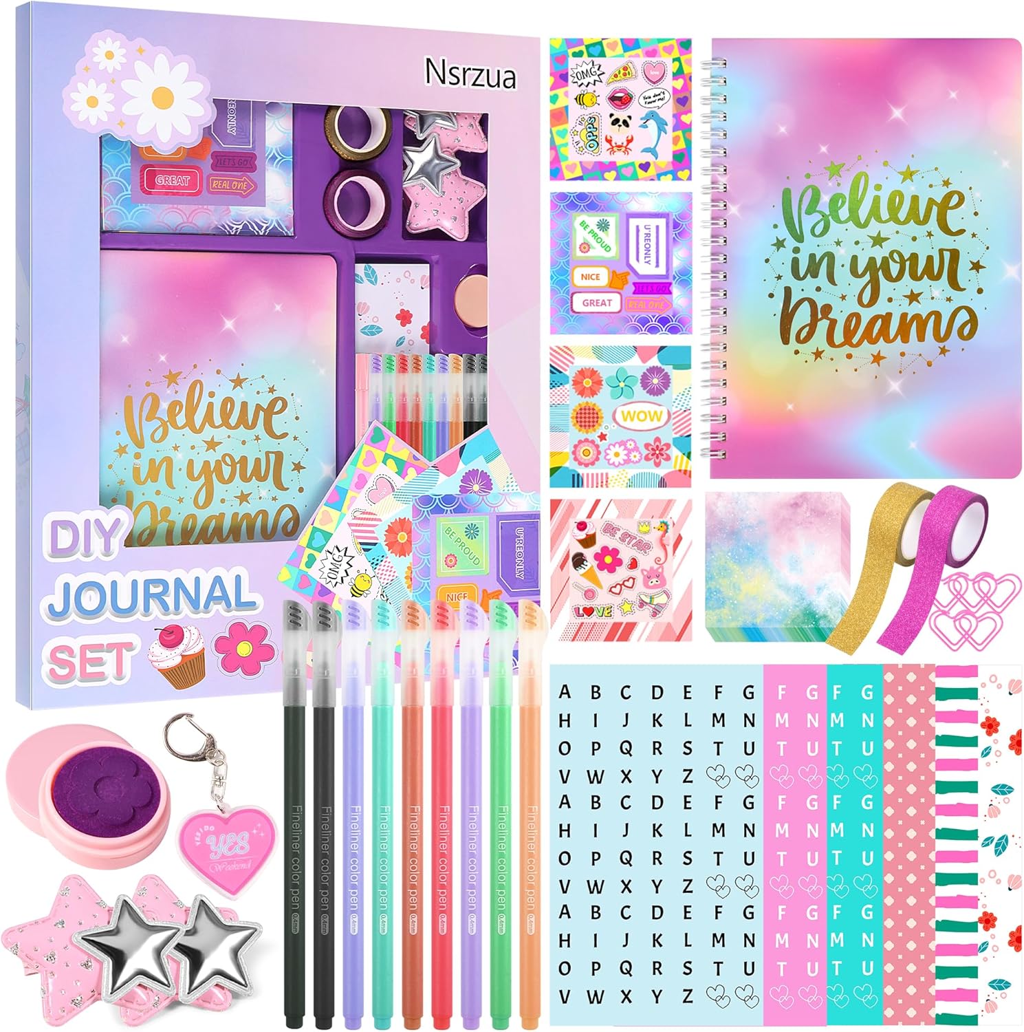 DIY Journal Kit for Girls,Toys for Ages 8-14 and Birthday Gifts for Girls