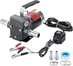 TOPWAY 12V DC Gasoline Fuel Pump 3.7GPM Self-priming Oil Transfer Pump With Handle, Reversible Pumping, Overheat Protection, Explosion-Proof, Built-in Bypass, for Gasoline Fuel Diesel Kerosene Removal
