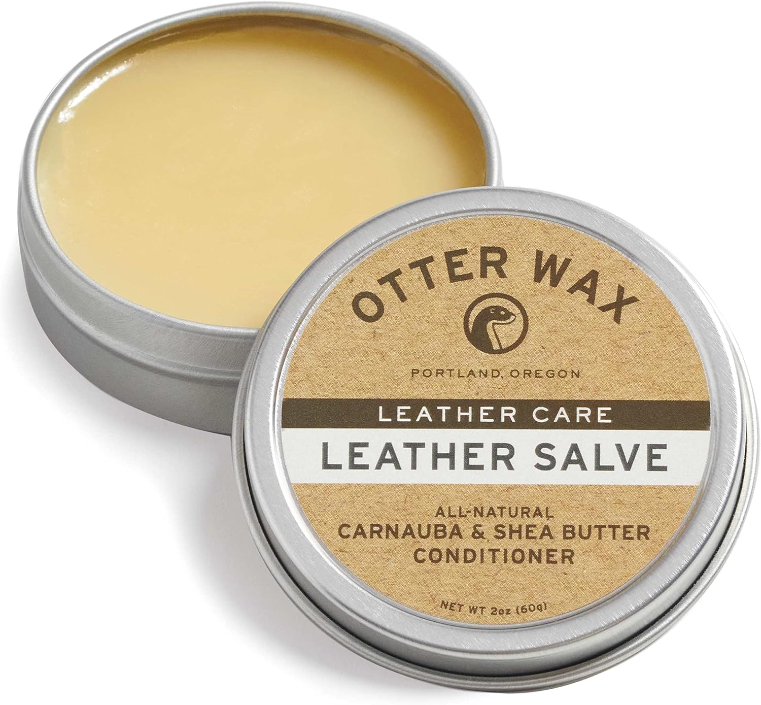 Otter Wax Leather Salve | 2oz | All-Natural Universal Conditioner | Made in USA