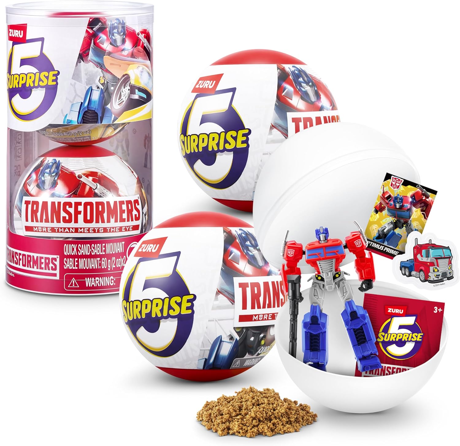 5 SURPRISE Transformers Series 1 by ZURU, Surprise Unboxing Licensed Transformers Collectible, Mystery Toys for Boys, Ages 3 and Up (2 Capsule)