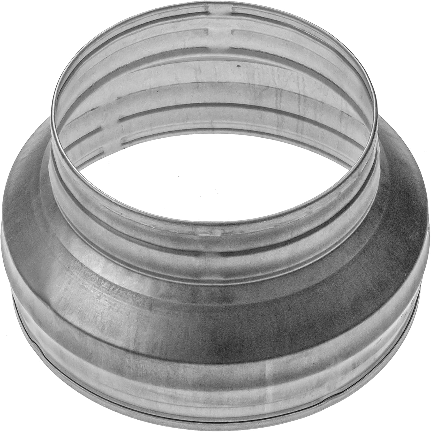 Repa Market 8" to 6" Inch / 200 to 150 mm Round Galvanized Steel Duct Reducer - Duct Fitting - Pipe Increaser Reducer - Metal Tube Reducing Coupling for Drain, Waste and Ventilation (8 to 6 Inch)